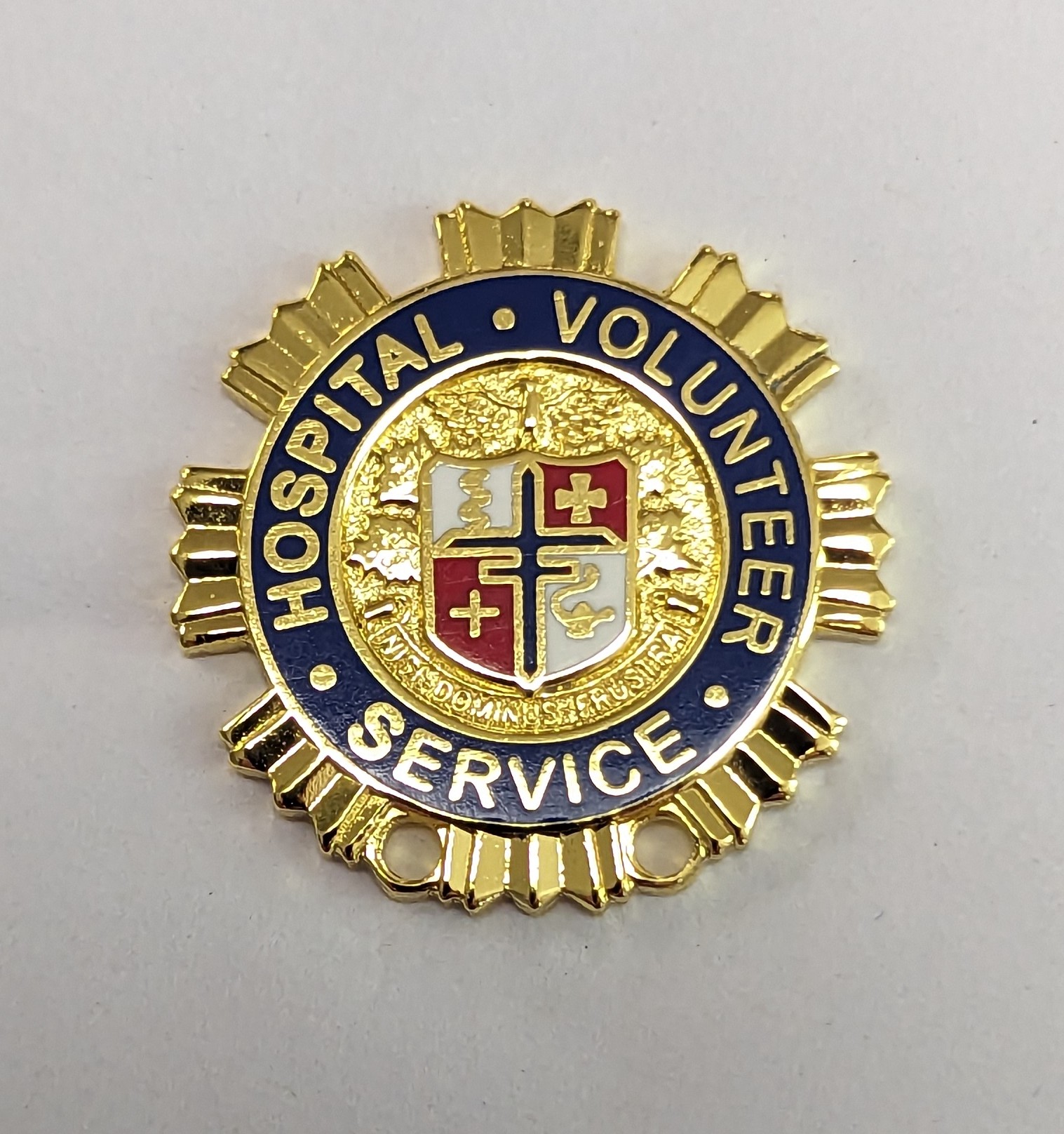 Stock Volunteer Lapel Pin – AHA Logo Design #106 With Bottom Loops