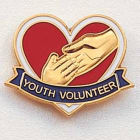 Stock Junior Volunteer Lapel Pin – Hands and Heart Design #230